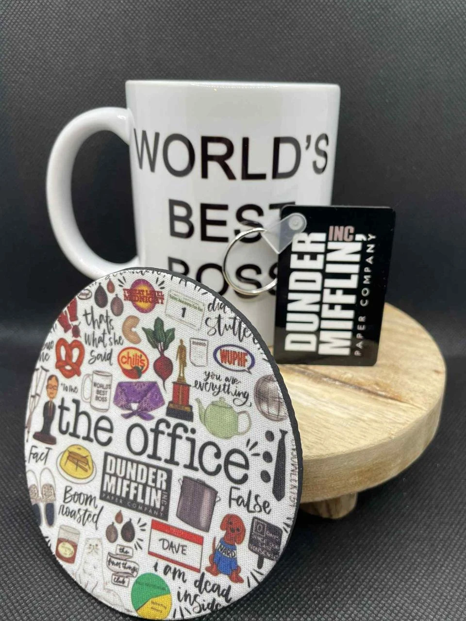 🎁 Cadeauset Mok – Mok + Sleutelhanger + Mok Onderzettje – The Office 📄☕ – photo 2